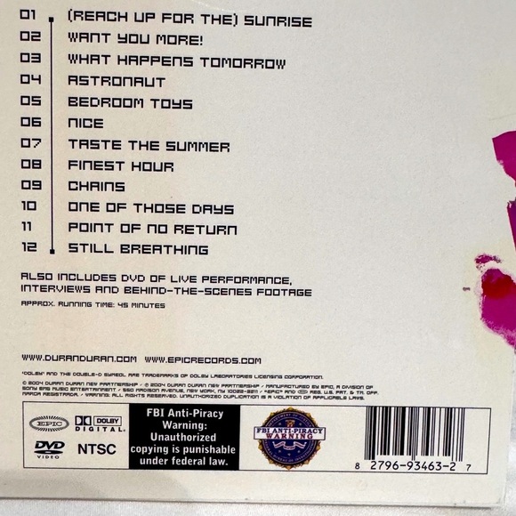 ๐ Vintage 2004 Duran Duran Live Astronaut Concert DVD and CD (Two Discs) ๐ฟ - Picture 11 of 16